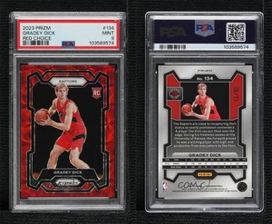 2023-24 Panini Prizm Choice Red Prizm /88 Gradey Dick #134 PSA 9 MINT Rookie RC