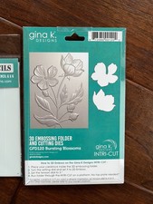Gina K Designs Bursting Blossoms Stencil set Embossing Folder