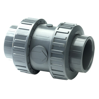 PVC FEDERRÜCKSCHLAGVENTIL DOPPELVERSCHRAUBUNG EPDM DICHTUNGEN - 1/2'' BIS 4''