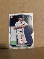 MARCOS CABRERA 2023 BOWMAN PAPER 1ST LOT OF 38 YANKEES BP-46