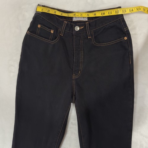Vintage The Limited High Rise Tapered Mom Jeans Size 2 26 Black 100% Cotton 90s - Picture 9 of 16