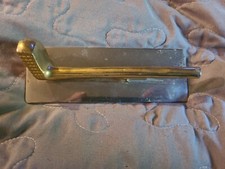 Sporty Memos Golf Club Memo Note Holder Desk Accessory Brass and Chrome7" x 2"