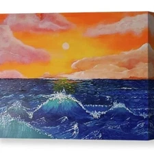 original acrylic art paintings Seascape