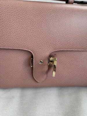 Gucci Powder Pink Leather Large Interlocking G Crossbody Chain Bag