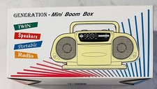 NIB VTG Generation Mini Baby Boom Box AM/FM Portable Radio 7 in. long Mo. 190375