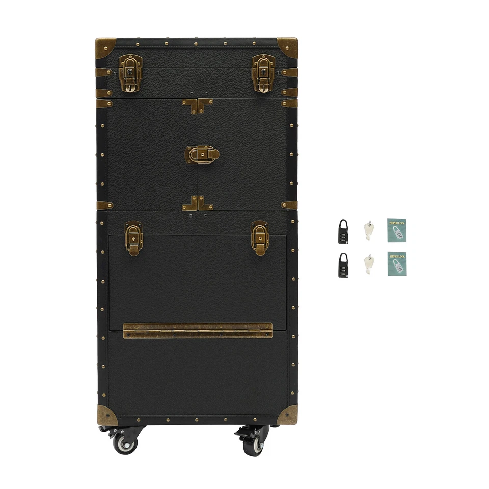 Caja de herramientas de peluquería móvil estuche de peluquería caja de almacenamiento de peluquería con cerraduras Foto 3 de 4