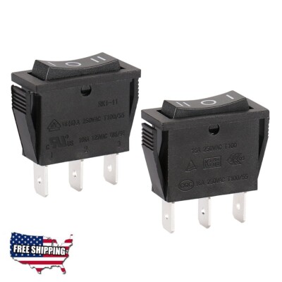 Boat Rocker Switch ON-Off-ON 3 Position AC 15A/250V 20A/125V 3 Pin SPDT 2 Pcs...