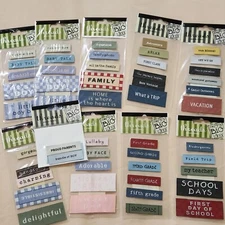 NEW Lot 10 Me & My Big Ideas Threads Woven Labels Words Phrases Tag Titles Vtg-Z