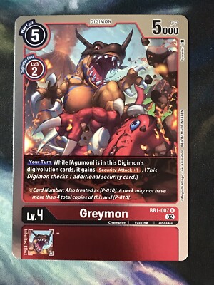 digimon greymon card [BT5-010] [Battle of Omni] [BurningGreymon] Digimon Trading Card Game Classic