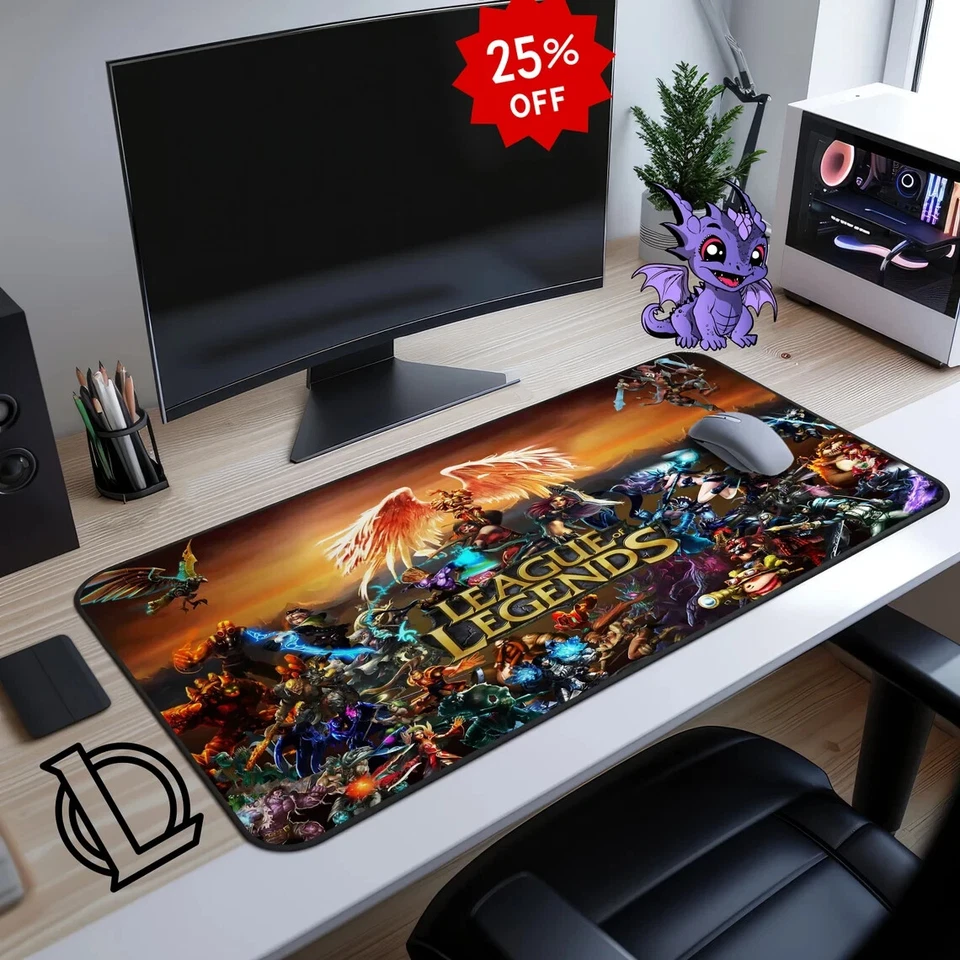 league of legends Extended Gaming Mouse Pad Desk Keyboard Mat 27 *12 inch Gift - Image 3 of 4