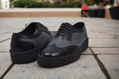 Original Playboy Low Cut Wingtip Lace-Up Leather Shoes 13 | eBay