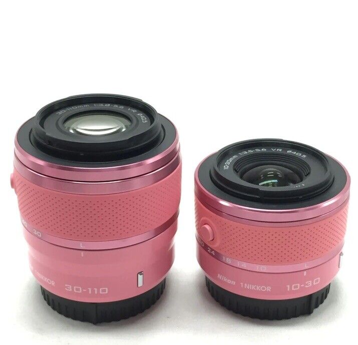Nikon 1 J1 Digital Camera 10-30mm / 30-110mm Lens Kit Pink Nikon 1 J1 Digital Camera 10-30mm / 30-110mm Lens Kit Pink