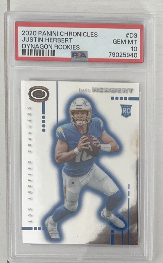 2020 Chronicles Justin Herbert Dynagon Rookies PSA 10 GEM MINT