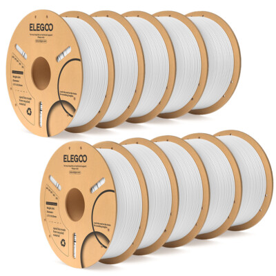 ELEGOO PLA 3D Printer 1.75mm Filament FDM 3D Printer Material White 10KG US