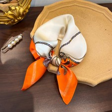 100 Mulberry Silk Scarf Women Square Head Square Necktie Hairband Print 53cm- 