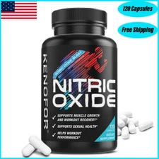 Nitric Oxide Booster L-Arginine, L-Citrulline 1300mg 120 Caps Highest Potency