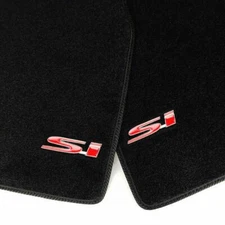 Black Front Rear Carpets Floor Mats w/ 3D SI Emblems For 06-11 Civic 2/4 Door