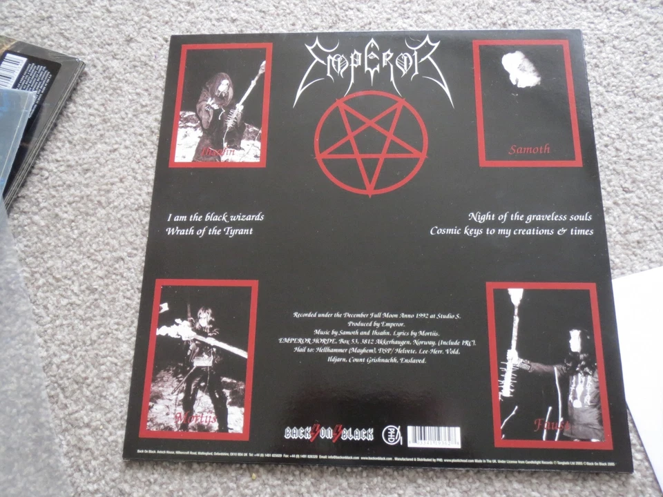 EMPEROR -EMPEROR- AWESOME RARE LIMITED EDITION PRESS RED 12" EP VINYL BATHORY - Image 3 of 3