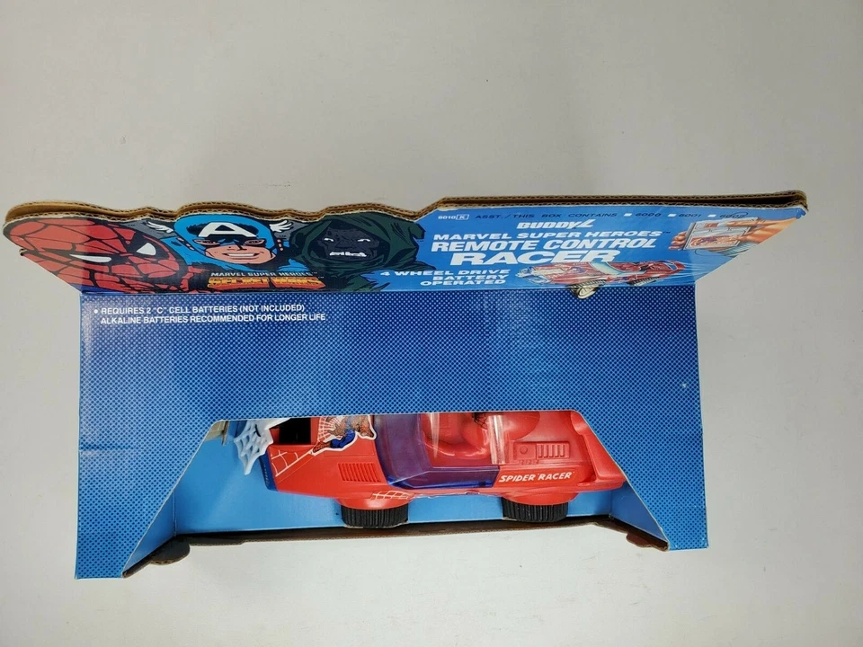 Coche de carreras Spiderman 1985 Buddy L Secret Wars control remoto Marvel nuevo en caja Foto 3 de 4