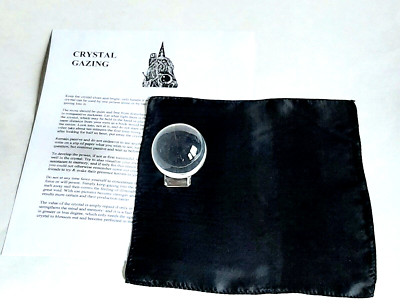Crystal Gazing Set / 50mm Clear Crystal ball + Silk + Instruction