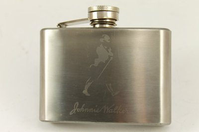 Vintage JOHNIE WALKER Scotch Whisky Hip Flask 4 Oz