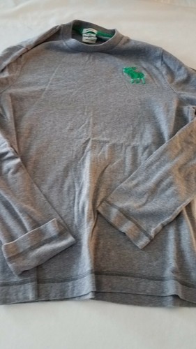 ABERCROMBIE & FITCH gray MUSCLE long sleeve COTTON gray SHIRT XLARGE XL BOYS KID