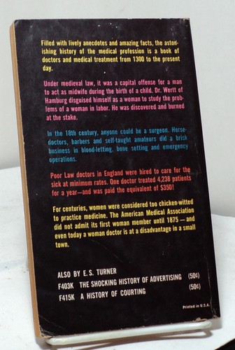 Astonishing History of the Medical Profession by E S Turner - Ballantine F469K - Picture 2 of 2