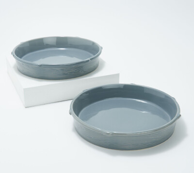 Temp-tations Set-of-2 9'' Pie Dish, Baker, Layer Cake, Baking Rounds K51081