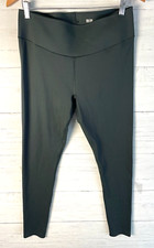 Uniqlo AIRISM Leggings Women's Lg Olive Green Seamless 7/8 Stretch Cool To Touch