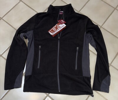 Colorado Timberline Fleece Full Zip Jacket Mens Size Small Black Pockets 115k