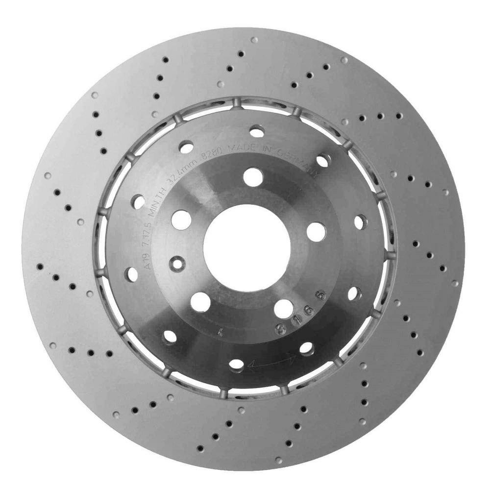 SHW Performance Front Drilled 365mm Disc Brake Rotor For Audi R8 Base GT Spyder