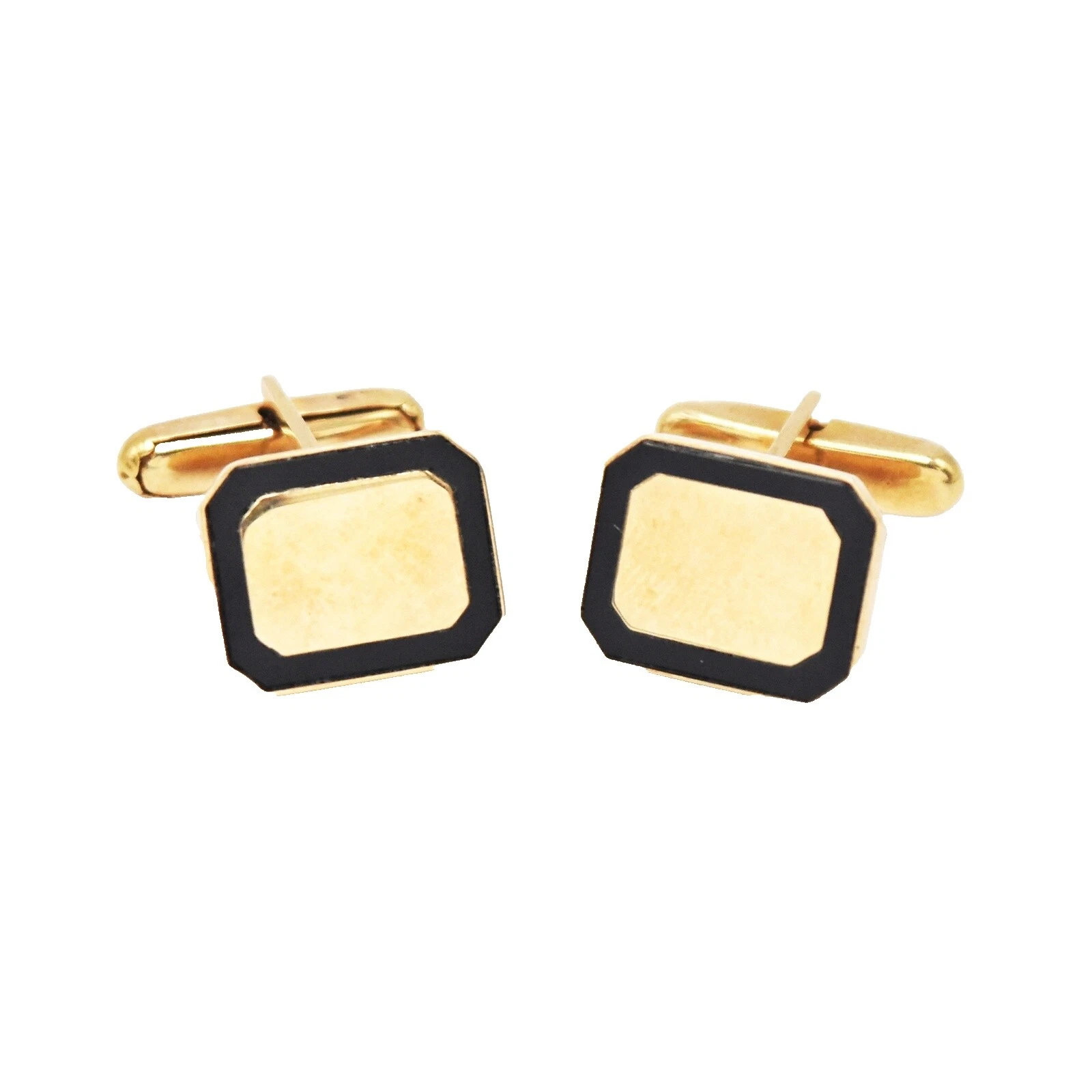 Enamel Yellow Gold Cufflinks for Men