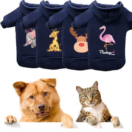 Pet Cat Puppy Dog Vest Sweater Hoodie Small Dog Clothes Warm Coat T Shirt n + - Picture 10 of 22