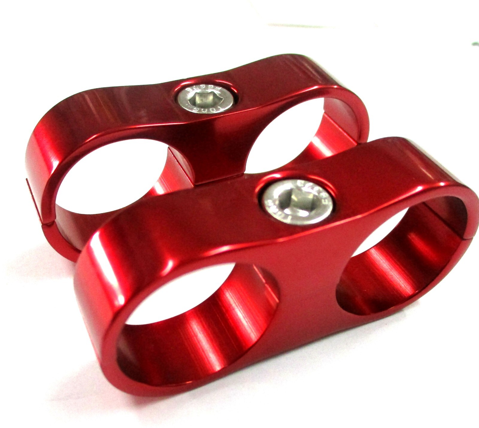 Red Rope Separator Polished Red BILLET ALUMINUM Dual Hose Separator 3/4