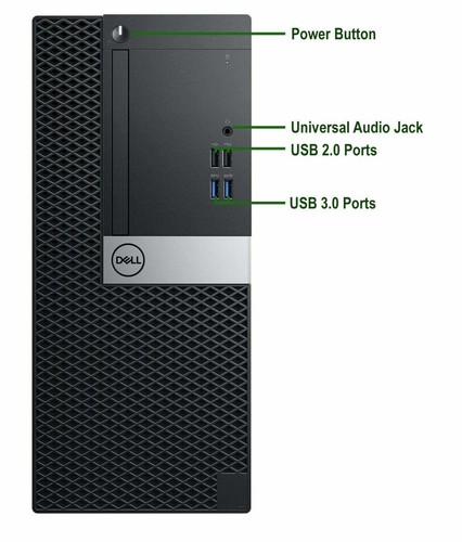 Dell 7040 Computer MT Intel Core i5 6th Gen. 16GB 1TB Wi-Fi Win10 Pro Desktop PC - Afbeelding 4 van 8
