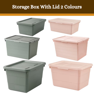 Neu Robuster Kunststoff Stapelbar SOCKERBIT Aufbewahrungsbox mit Deckel Grau Home Solution
