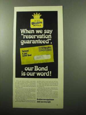1969 Best Western Motels Ad - Reservation Guaranteed