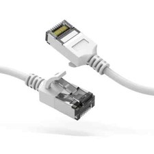 2Ft CAT8 U/FTP Slim Ethernet Network Cable White 30AWG