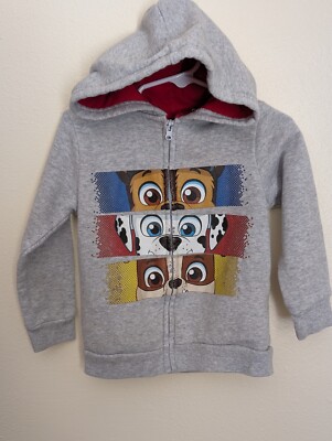 Nickelodeon Paw Patrol Chase *Marshall*Rubble* toddler 3T gray zip up hoddie
