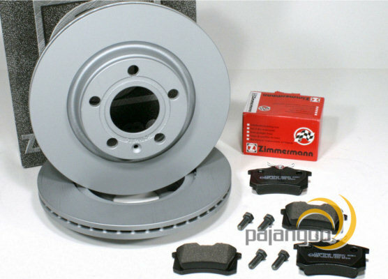 Zimmermann Bremsscheiben 256 Mm BremsbeläGe Hinten FüR Audi A3 8L S3 Quattro-image