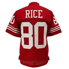 Jerry Rice Jersey Red San Francisco | S-5XL Unsigned Custom Sewn Stitched