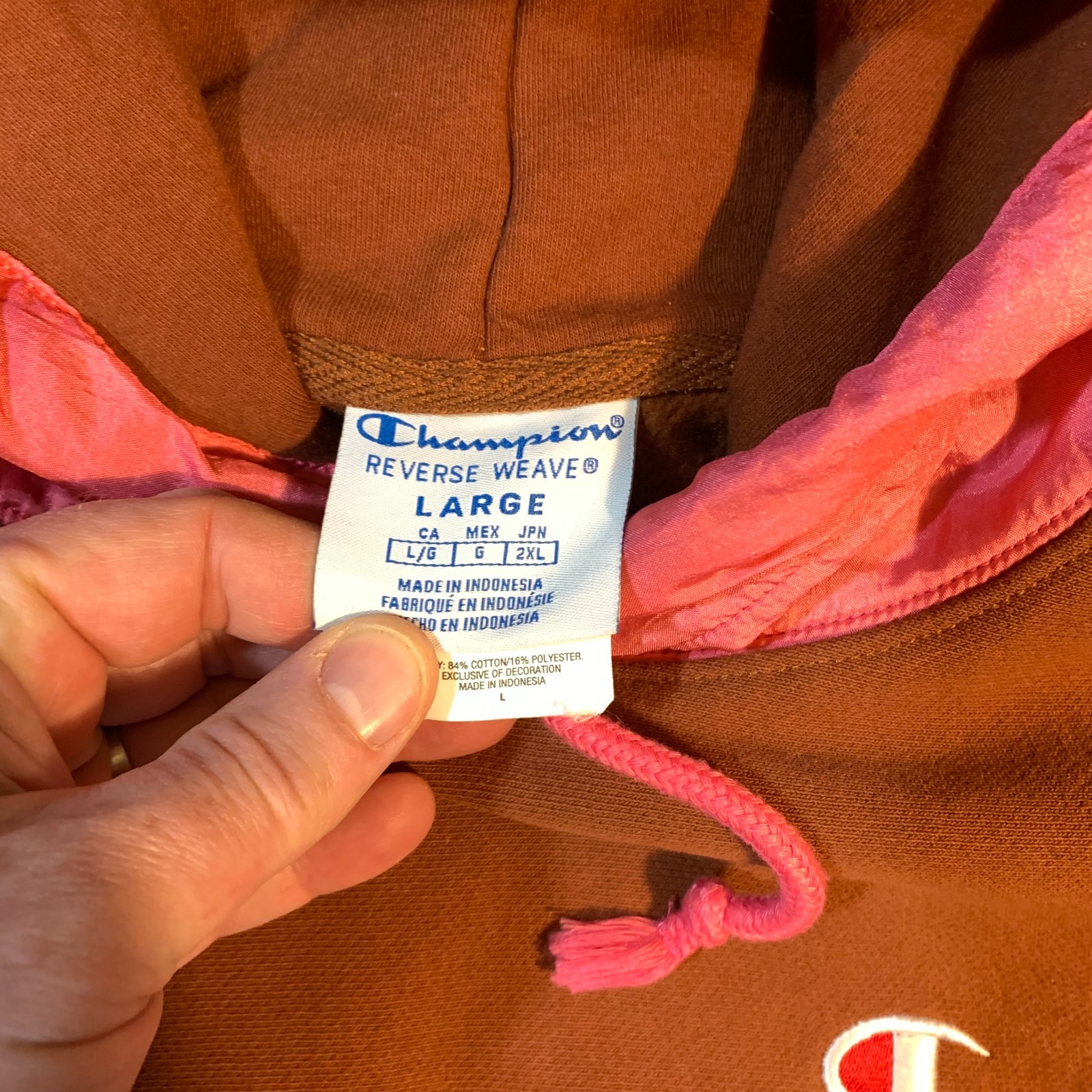 Champion Reverse Weave Large Pullover Hoodie Nylo… - image 3