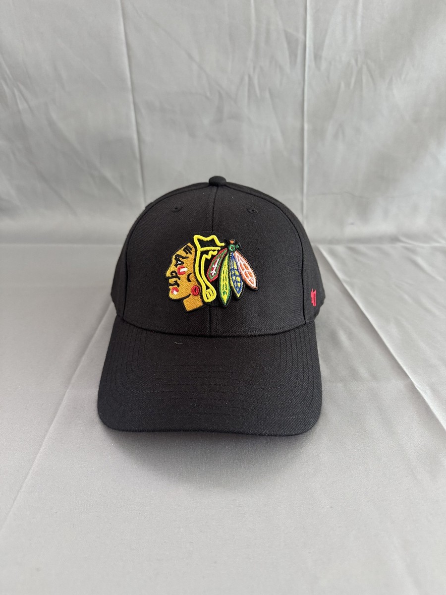 '47 Brand Chicago Blackhawks MVP Snapback Hat Black NHL One Size Cap