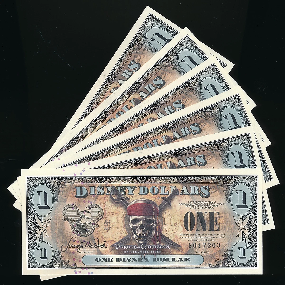 Pirates of the Caribbean Disney Dollars (1968-Now) for sale | eBay