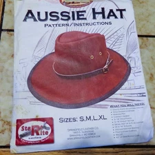 Springfield Leather Company Aussie Hat Pattern Instructions S M L XL Never Used