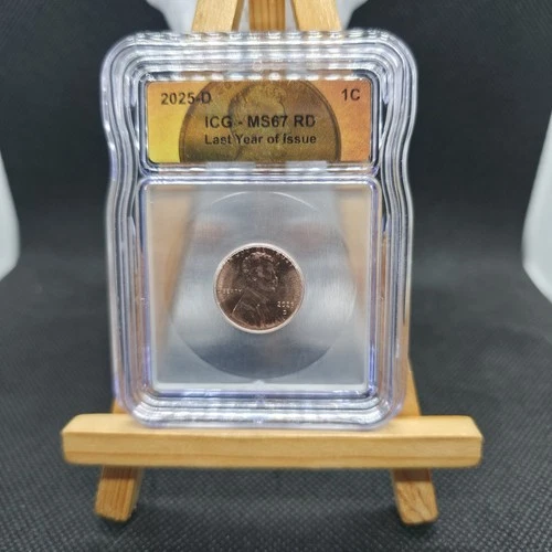 2025-D Lincoln Cent ICG MS67 RD 🔥 Last Year of Issue High Grade Red Penny