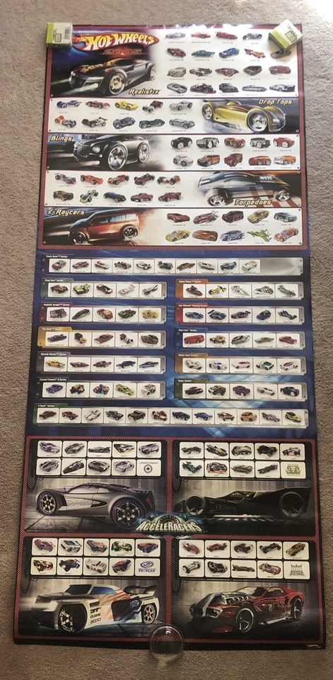 Hot Wheels Collectors 16 poster Lot New Models Poster Ford Maserati BMW Vintage - Image 3 of 4