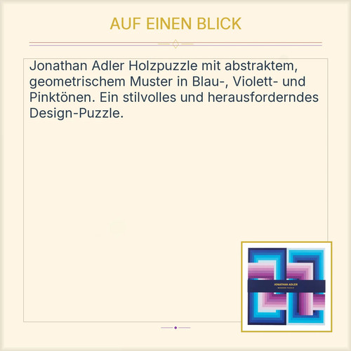 Jonathan Adler Puzzle di legno Design astratto Arte geometrica - Foto 3 di 4