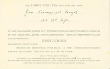 13813968 - 8000 Munich Corps Vitruvia Invitation Dance Evening Venue Handwritten