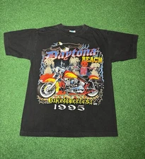 crazy 90s Halloween Daytona Beach Harley Davidson T-shirt Biketoberfest 1995